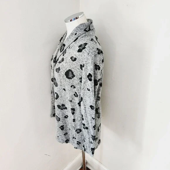 Gibson Gray Animal Print Open Cardigan‎ Women's Size Small - Picture 5 of 5
